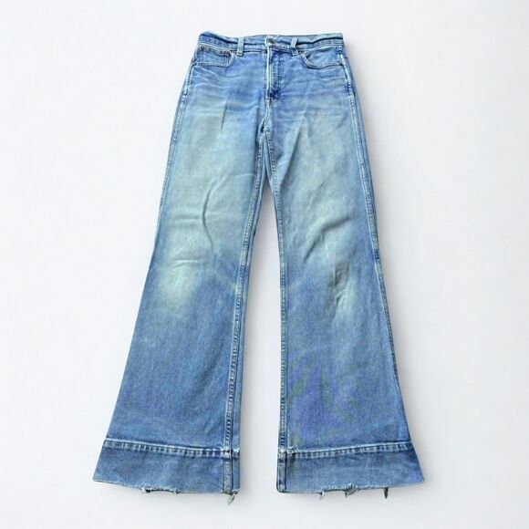 Madewell Denim - Rivet & Thread Jeans Womens Size 28 Wide Leg Light Wash High Rise Denim USA